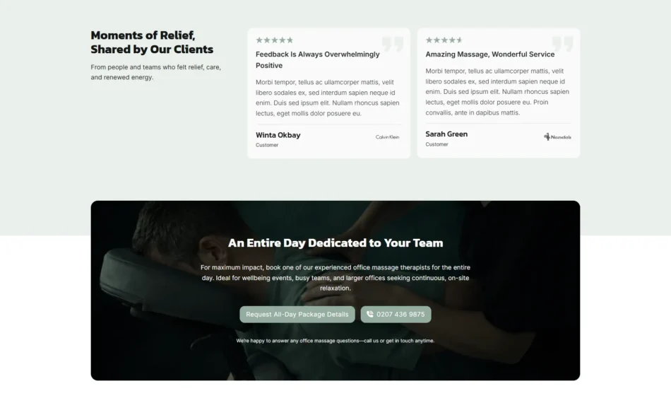 Testimonial Section